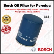Bosch Oil Filter 0986AF0363 for New Perodua Myvi MG3 D20N, Axia Old, Axia New, Aruz, Bezza, Ativa, A