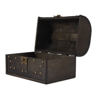 M5Chic Wooden Pirate Jewellery Storage Box Case Holder Vintage Treasure Chest for Wooden organizer