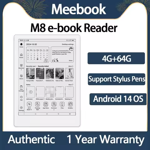 Global Version Meebook M8 E-book Reader 4G 64GB 7.8 Inch E-ink Screen Android 14 OS Ebooks Reader Fa