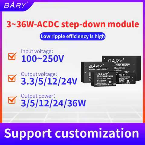 ACDC power module |220 to 3.3V5V9V12V15V24V| 3W-36W switching power supply | isolated voltage step-d