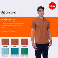 Lifeline Polo Shirt (Almond | Rust | Tomato | Forest Green | Bermuda | Turquoise | Apricot Crush | P