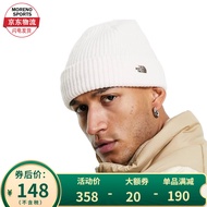 the North Face 【海外直邮】 北面美版LOGO男女保暖毛线帽NF0A3FJW N3N-米白色 One size