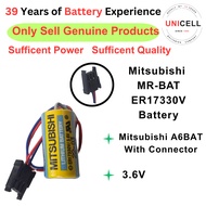 3.6V Mitsubishi A6BAT with connector Mitsubishi MR-BAT ER17330V/3.6V PLC battery