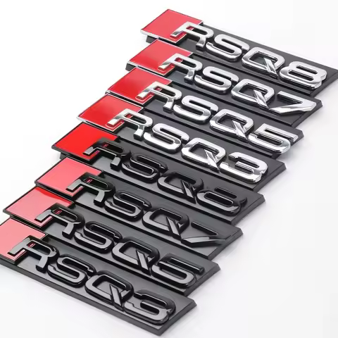 Car Styling Hood Front Grille Emblem for Audi RSQ3 RSQ5 RSQ7 RSQ8 Logo Auto Grill Badge Decoration S