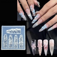 (time) 3D Flowers Nail Mold DIY Silicone Nail Tools Hawaii Hibiscus Flower Petal Nail Design Silicon