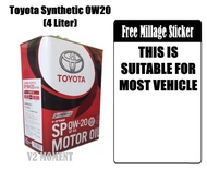 Toyota 0w20 SN GF5 Engine Oil 08880-10505