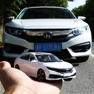 ﹍Honda generasi kesepuluh Civic sedan enam pintu aloi model kereta bunyi dan logam ringan mainan simulasi hiasan model k