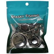 8PCS Spinning Rod Guide Ring DIY Tackle Fishing Rod Repair Accessories Ceramic Guide Ring