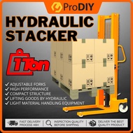 Hydraulic Stacker Pallet Heavy Duty Hand Hydraulic Stacker Manual 1Ton Forklift Pallet Stacker Truck