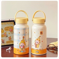 Chuzy 900ml Cartonn Tumbler Tahan Panas Dan Sejuk Stainless Steel Cute Illustration Portable Botol A