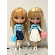 blythe Set 2blythe T+2skirts+2bags outfit Dolls And Feet Are Not Included.