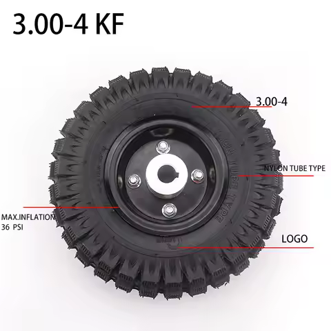 3.00-4 Electric Scooter Front Wheel with tyre Alloy Rim hub and inner tube wheels Gas scooter bike m
