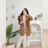 KEMEJA KMJ ARIEL • Shirt Ariel Oversize LinenWanita With Pocket