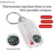 GOG Compass And Thermometers Keychain Survival Thermometer Compass Keychain Mini Pocket Sized Compas