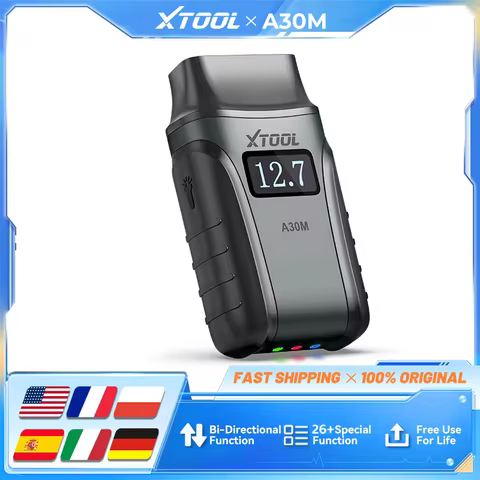 XTOOL A30M Full System Diagnostic Tool Bidirectional OBD2 Scanner Auto Scan Multi-language with 26+R
