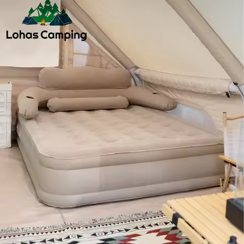 Lohas Camping Air bed with Backrest Camping electric mat 40cm Automatic inflatable Air cushion bed