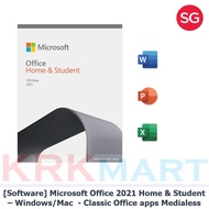 [Software] Microsoft Office 2021 Home &amp; Student – Windows/Mac - Classic Office apps (Word PowerPoint Excel) MEDIALESS