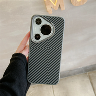 [Jlk] Ốp bảo vệ ốp viền gồ ghề sợi carbon cảm giác da sang trọng cho Huawei Pura 70 Ultra/P70 Pro/P7
