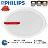 Philips 5'5inch Downlight 10W Meson 59203 Daylight 6500K / Warm White 3000K / Natural White 4000K lampu siling