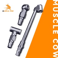 MUSCLE COW หัวเติมลมยางรถยนต์ 2 แบบ เกรดพรีเมี่ยม หัวเติมลมสั้น หัวเติมลมยาว หัวเติมลมหางปลา หัวเติม