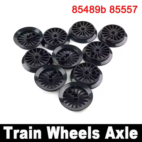 85489b 85557 Train Wheels with Axle Hole D37mm MOC Technical Building Blocks Parts Educational Const