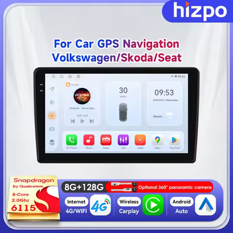 Hizpo 10.1" Intelligent Systems Multimedia For VW Volkswagen Skoda Octavia Golf 5 6 Touran Passat B6