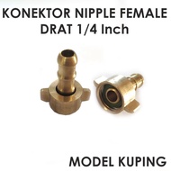 14mm inch female threaded connector nipple connect to hose