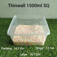 Spesial 1Thinwal Dm 1500Ml Sq / Thinwall Kotak Plastik 1500 Ml @1Pack