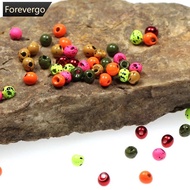 FOREVERGO 10PCS 2.3-3.8MM Fly Fishing Hooks Binding Material Teardrop Tungsten Bead Head Nymph Sinki