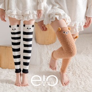 Leg Warmer Overknee Socks with Fluffy Fur