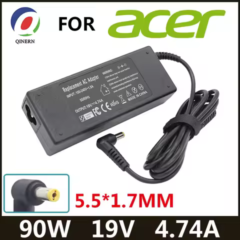 19V 4.74A 90W 5.5x1.7mm Laptop Adapter Charger for ACER ASPIRE 5750G 5755G 7110 9300 E1-531 E1-571G 