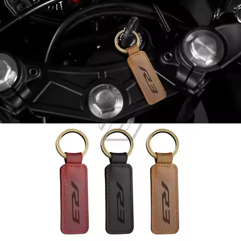Suitable Motorcycle Keychain Cowhide Key Ring Case for Yamaha YZF-R3 R3 Models