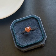 [Rough Stone] Golden Sunstone 925 Silver Ring