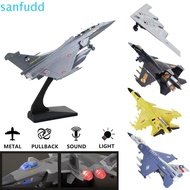 SANFUDD Fighter Aircraft Toy, Diecast with Light Sound Aviao Plane Model, Tabletop Decor Simulation 