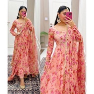 flowers gown anarkali