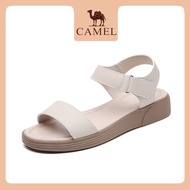 Camel รองเท้าแตะรัดส้นชายผู้หญิงรองเท้าแตะโรมันพื้นหนารองเท้าสตรีย้อนยุคสำหรับผู้หญิง CAM528051306