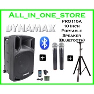 BANYAK CEPAT SAMPAI Dynamax PRO110A 10 Inch Active Portable Speaker System with Bluetooth, 2 Units W