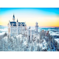 Pintoo 300 pieces plastic jigsaw puzzle [Snow at Neuschwanstein Castle in Germany] (24X31cm) difficult for adults, no chips, easy to snap into place [H2339].