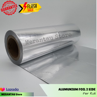 Merantau - [1 ROLL] ALUMINIUM FOIL ALUMUNIUM WOOVEN METALIZING DOUBLE SIDE INSULASI ATAP PEREDAM PANAS 2 MUKA PER ROLL