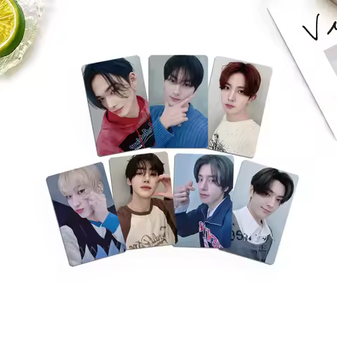 7pcs/Set Kpop Boys Star Special Card Weverse Albums Handsome Boys Photo Print Card Postcard Fans Col