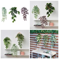 FEJKA Artificial plant with wall holder, in/outdoor/green/lilac pokok Gantung Hiasan