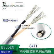 美國BELDEN百通8471兩芯無氧銅護套喇叭音箱線5200UE官方渠道