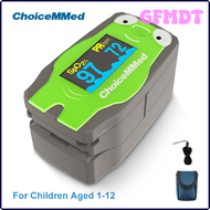 GFMDT ChoiceMMed นิ้วสำหรับเด็กมอนิเตอร์วัดจุดอิ่มตัวของอ๊อกซิเจนเครื่องวัดออกซิเจนความดันเลือดชีพจรเครื่องวัดชีพจรเครื่องวัดออกซิเจนในเลือด OLED WHSTR ของหลอดเลือดแดง