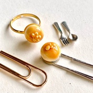 【手作黏土系列】【麵包】萬字夾或戒指