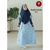 ANAK ASYIFA CEWEK 14 PEREMPUAN ABG REMAJA GAMIS KIDS BIRU TAHUN ANV SY