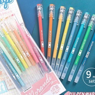 Bonus 9pcsbox gel Pens set 5mm Colorful Pens aesthetic Morandi pastel retro color Pens cute Morandi art painting gel pen Qiqi Treasure