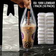 1 Cup 10x30 cm Plastic Cup Bags, Contents 10 Packs Boba Tea Juice Cup Plastic Bags 1 Cup Plastic Bag