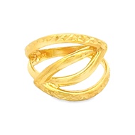 Top Cash Jewellery 916 Gold Interlooping Design Ring