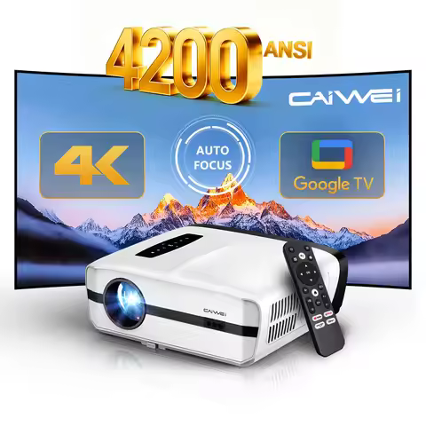 CAIWEI A9S Projector for Movies 4K 4200ANSI Google TV Full HD 1080P Home Cinema Auto Focus Smart Por