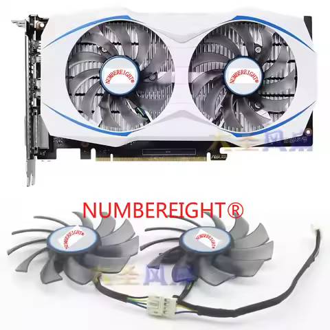 New Cooler Fan Cooling For ASUS DUAL GeForce GTX1050 GTX1050Ti RX460 GTX950 PLD08010S12H DC12V Radia